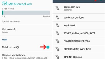 Telefonumda Ağ Sorunları: Wi-Fi ve Mobil Veri Bağlantıları